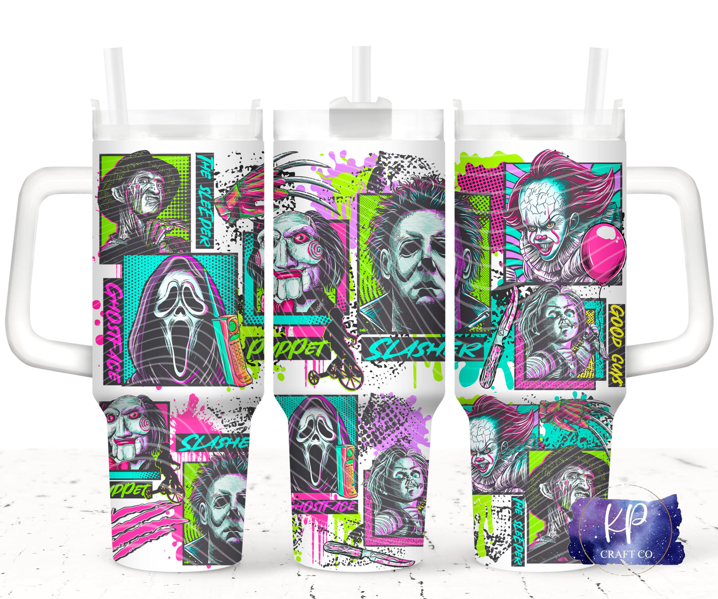40oz Horror Squad Sublimation Tumbler