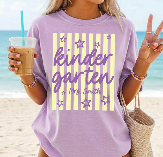 Kindergarten Custom Teacher Name Shirt