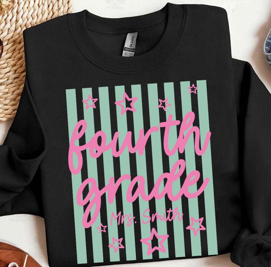 4th Grade Custom Teacher Name Shirt