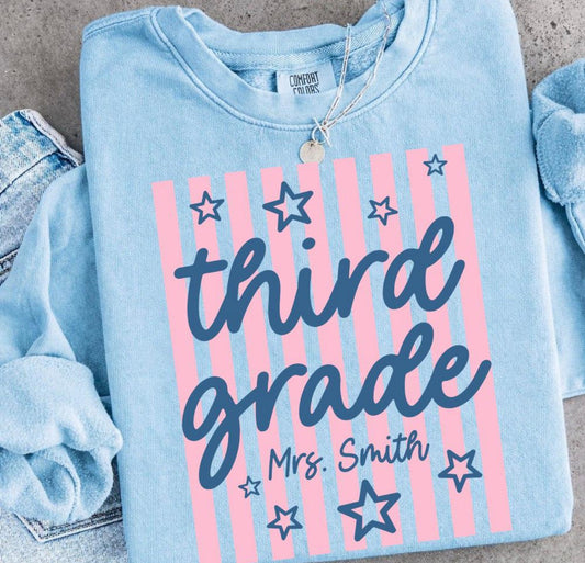 3rd Grade Custom Teacher Name Shirt