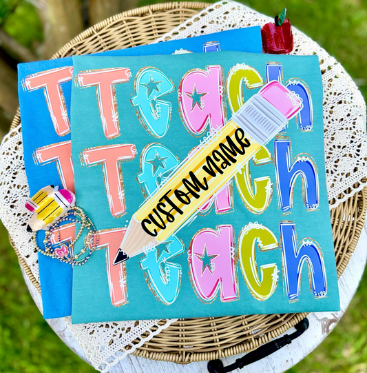 Custom Teacher Pencil Tee
