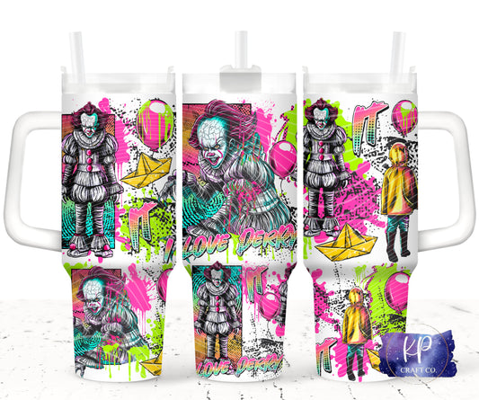 40oz Clown Sublimation Tumbler