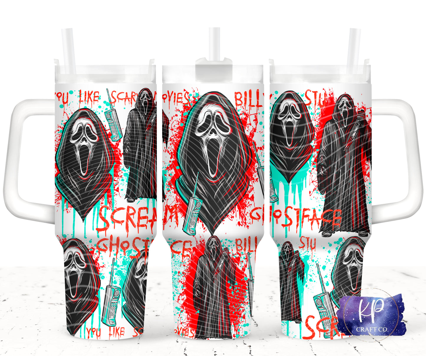 40oz Ghost Sublimation Tumbler